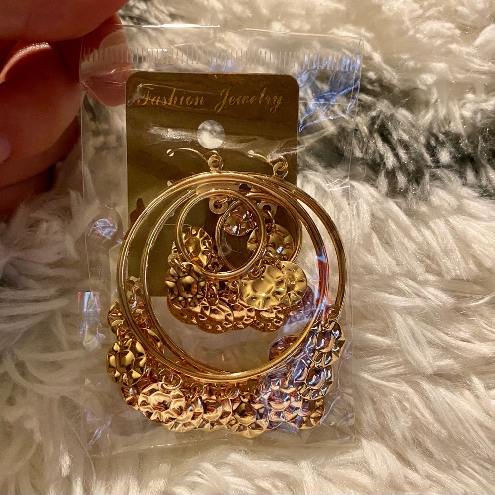 Boho hoop earrings
